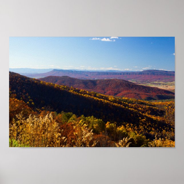 Massanutten Mountain in Fall, Virginia Poster (Front)