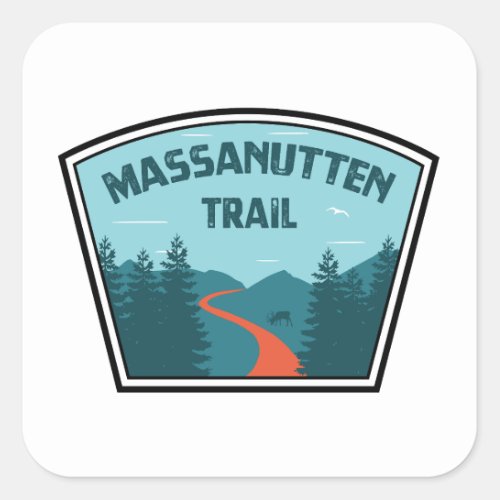 Massanutten Trail Virginia Square Sticker