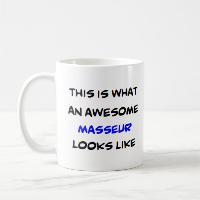 masseur, awesome coffee mug (Left)