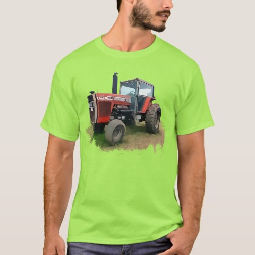 Massey Ferguson Red Tractor in the Field T_Shirt
