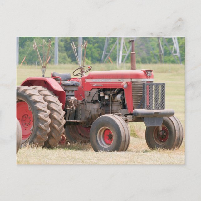 Massey Ferugson Super 90 Sitting On A Sunny Day Postcard (Front)