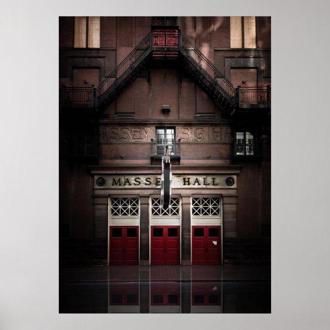 Massey Hall No 1 Color Version Reflection Poster (Front)
