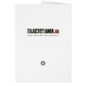 Massey Harris Tractor in Snow: Blank Card (Back)