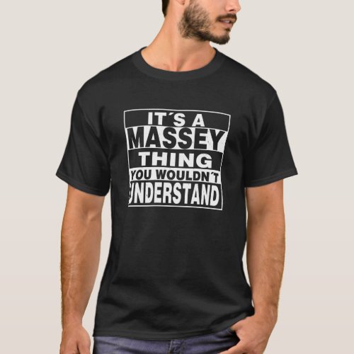 MASSEY Surname Personalized Gift T_Shirt