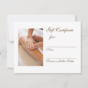 Massge Gift Certificate