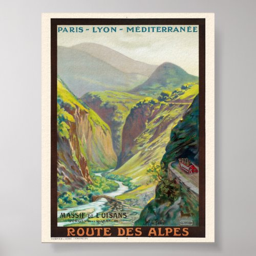 Massif de LOisans France Vintage Poster 1900