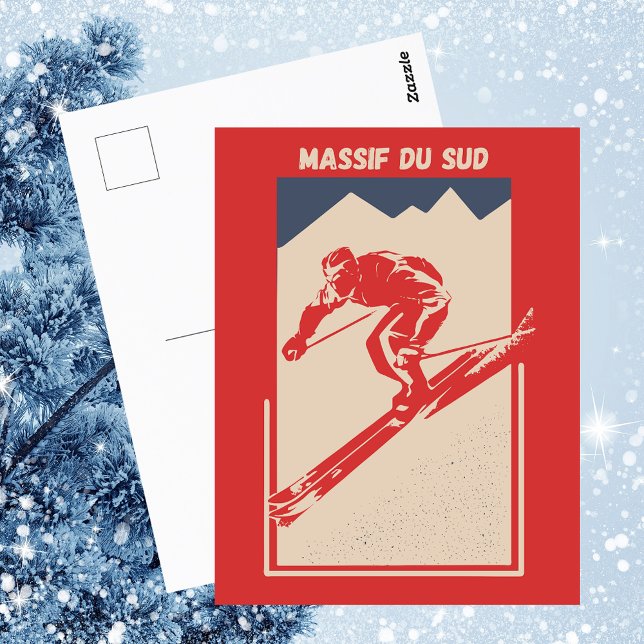 Massif du Sud Resort in Quebec Canada - Retro Ski Postcard (Creator Uploaded)