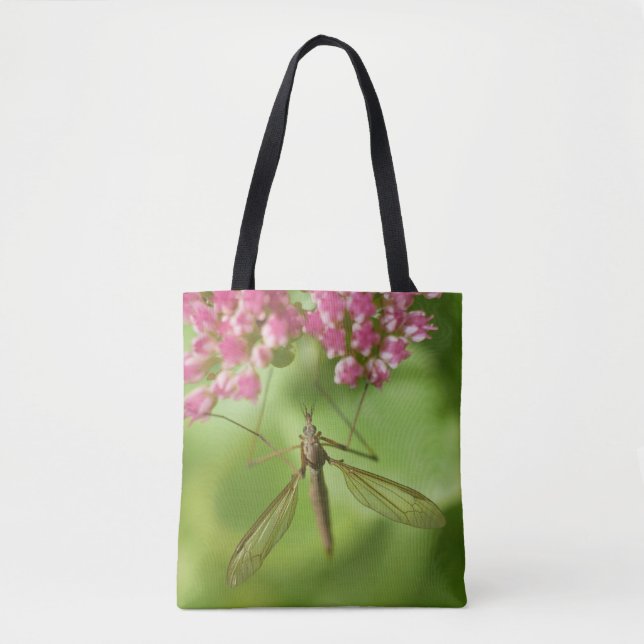 Massive bee,  or maybee(!) other insect, on a bag. tote bag (Front)