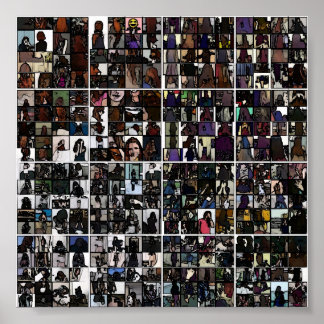 Massive Faceless Collage Poster