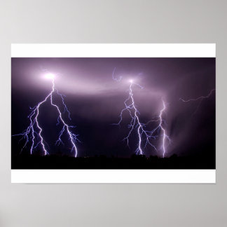 Massive Lightning Strike Poster
