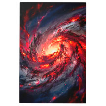 Massive Swirling Crimson Dark Galaxy Space