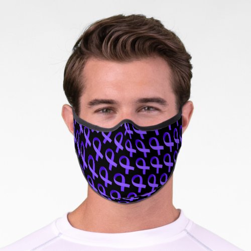 Mast Cell Activation Awareness Purple Ribbon Premium Face Mask