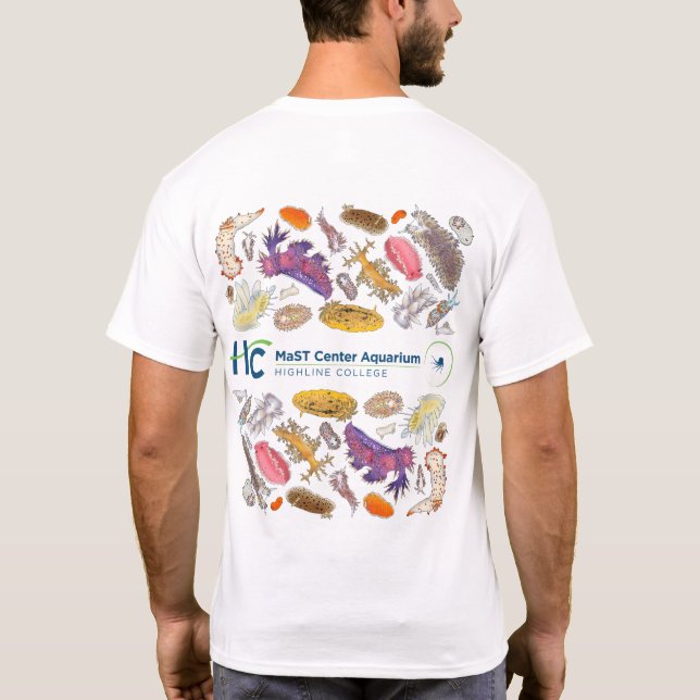 MaST Center Aquarium Nudibranchs (White) T-Shirt (Back)