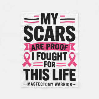 Mastectomy Funny Breast Cancer 1  Fleece Blanket