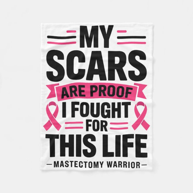 Mastectomy Funny Breast Cancer 1  Fleece Blanket (Front)