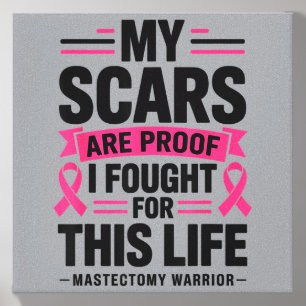 Mastectomy Funny Breast Cancer Canvas Photo Tile