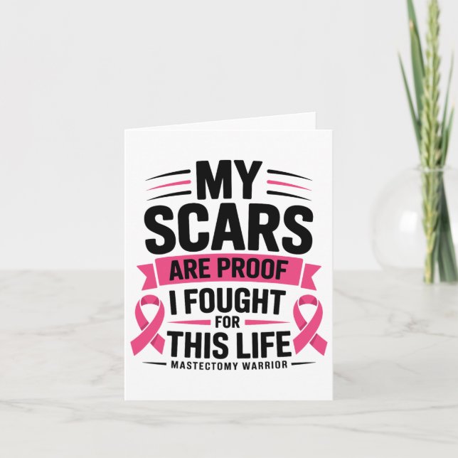 Mastectomy Funny Breast Cancer Survivor  Card (Front)