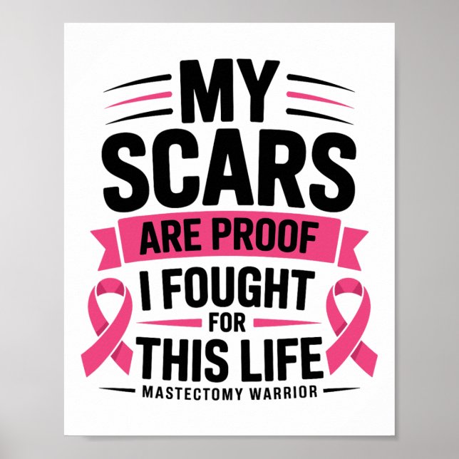 Mastectomy Funny Breast Cancer Survivor  Poster (Front)