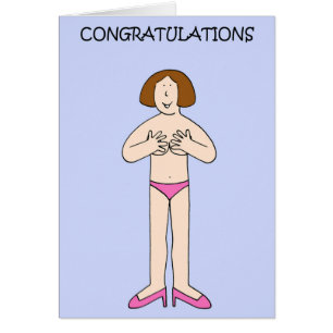 Mastectomy Reconstruction Congratulations Lady Cards