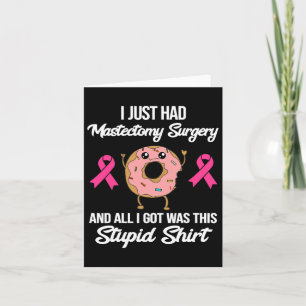 Mastectomy Surgery Meme Fun Breast Cancer Awarenes Card