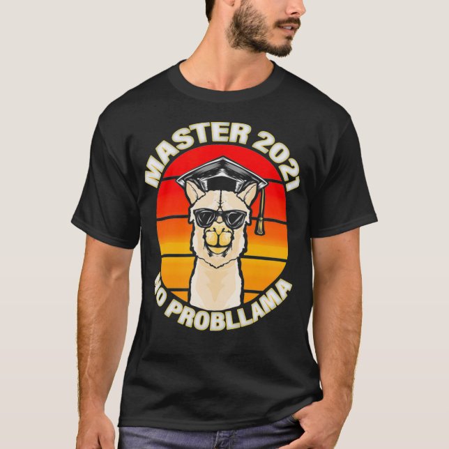 Master 2021 Gift for University Degree Master Grad T-Shirt (Front)