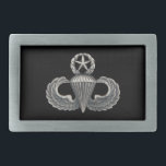 Master Airborne Belt Buckle<br><div class="desc">Original photo of a Master Airborne badge Background color and image size/location can be customized</div>