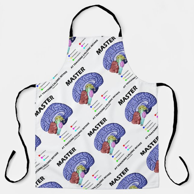 Master At Tracking Caloric Intake Brain Attitude Apron (Front)