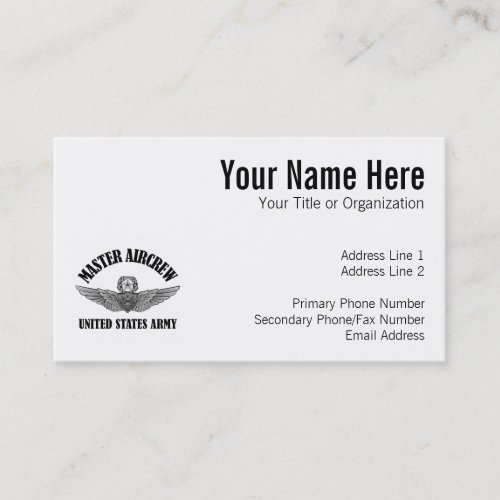 Master Aviation Badge Business Card