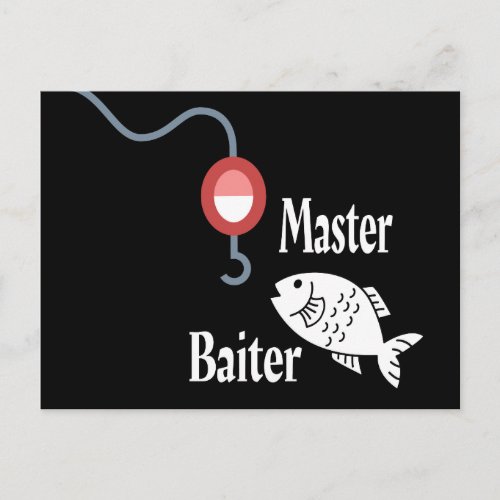 Master Baiter Fishing Funny Postcard
