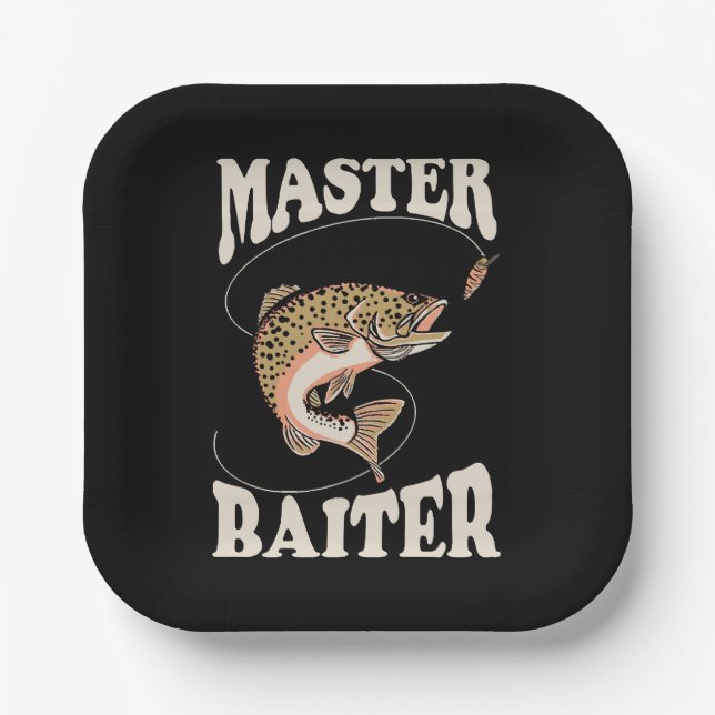 Master Baiter Fishing Paper Plates (Front)