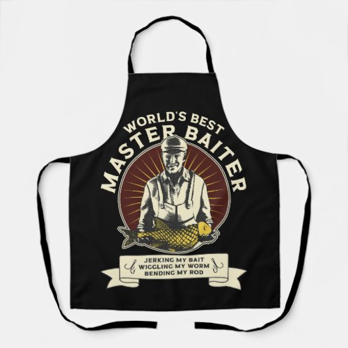 master baiter funny fishing apron