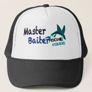 master baiter gone fishing funny hat