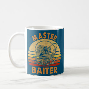 Master Baiter Vintage Bass Fishing Funny Camping  Coffee Mug