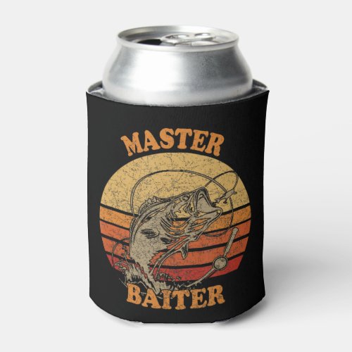 Master Baiter Vintage Bass Fishing Funny Camping T Can Cooler