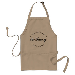 Master Baker Established year Custom Name Adult Apron