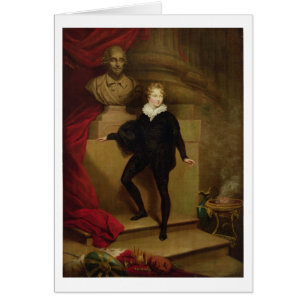 Master Betty as Hamlet before a bust of Shakespear Cards