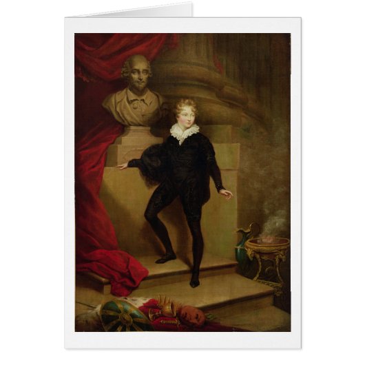 Master Betty as Hamlet before a bust of Shakespear Cards (Front)