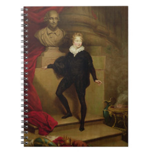 Master Betty as Hamlet before a bust of Shakespear Notebook
