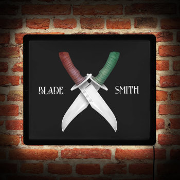 Master Bladesmith Illuminated Led Sign by colorwash at Zazzle
