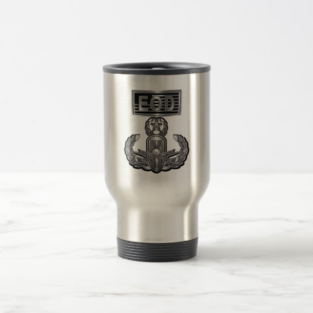 “Master Blaster” EOD Steel Type Design Travel Mug (Center)