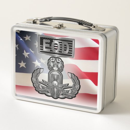 âœMaster Blasterâ EOD with American Flag Metal Lunch Box