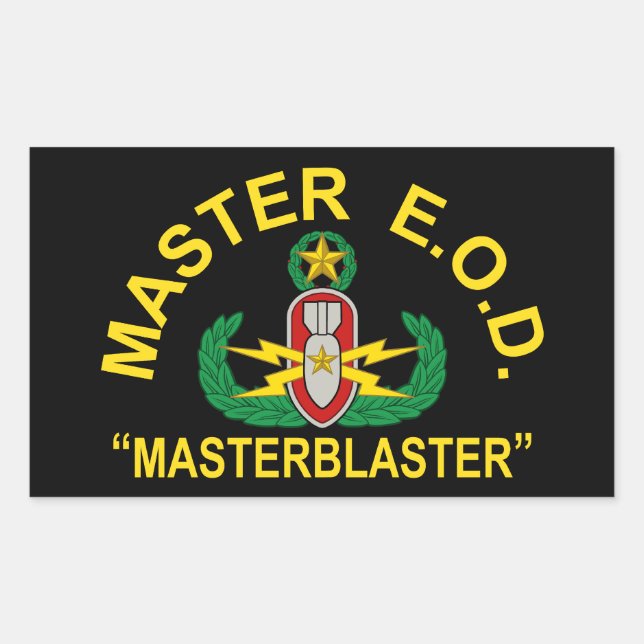 Master Blaster Rectangular Sticker (Front)