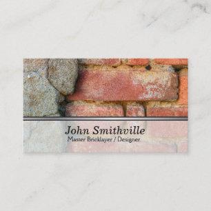 Master Brick Layer and Designer Business Card