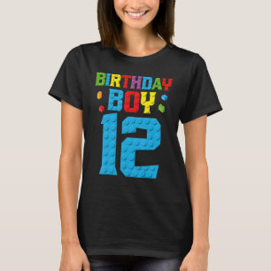 Master Builder 12th Birthday Boy 12 Year Building T-Shirt