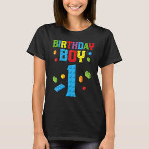 Master Builder 1st Birthday Boy 1 One Year Buildin T-Shirt