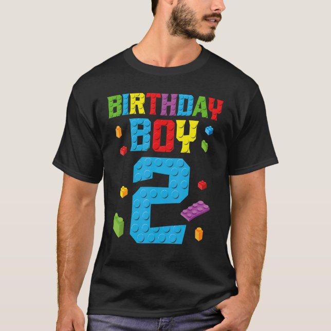 Master Builder 2nd Birthday Boy 2 Two Year Buildin T-Shirt (Front)