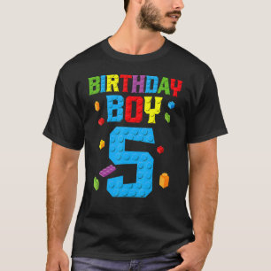Master Builder 5th Birthday Boy 5 Five Year Buildi T-Shirt