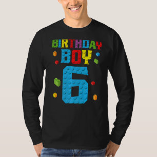 Master Builder 6th Birthday Boy 6 Six Year Buildin T-Shirt