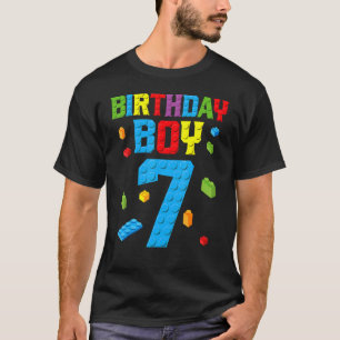 Master Builder 7th Birthday Boy 7 Seven Year Build T-Shirt