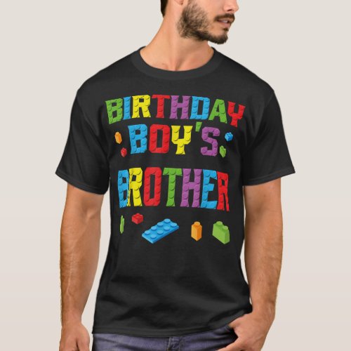 Master Builder Birthday Boys Brother Building Bri T_Shirt